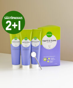 Nutrolin® TEETH & GUMS 600 g – säästöpakkaus, jossa 3 tuubia 2 hinnalla!