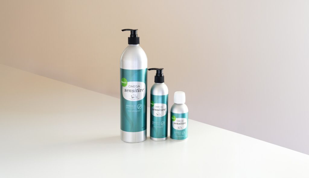 Nutrolin® OMEGA SENSITIVE sopii kaikille koirille ja kissoille