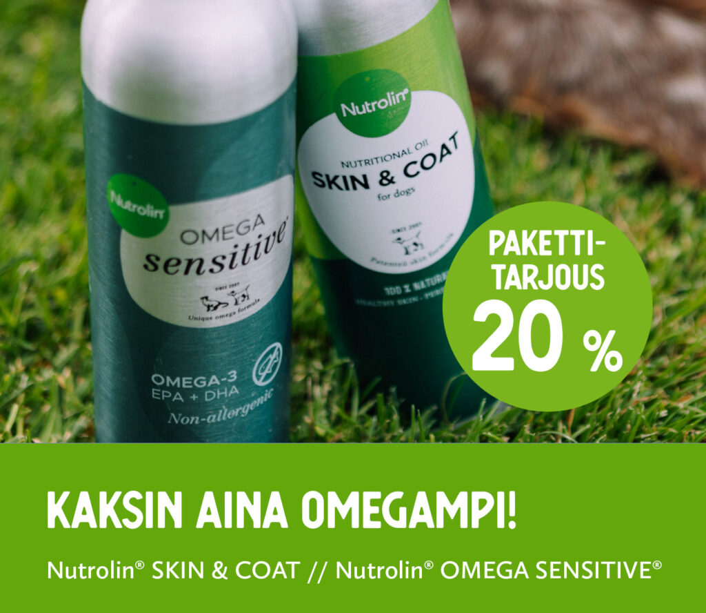 Nutrolin® OMEGA SENSITIVE SKIN & COAT pakettitarjous