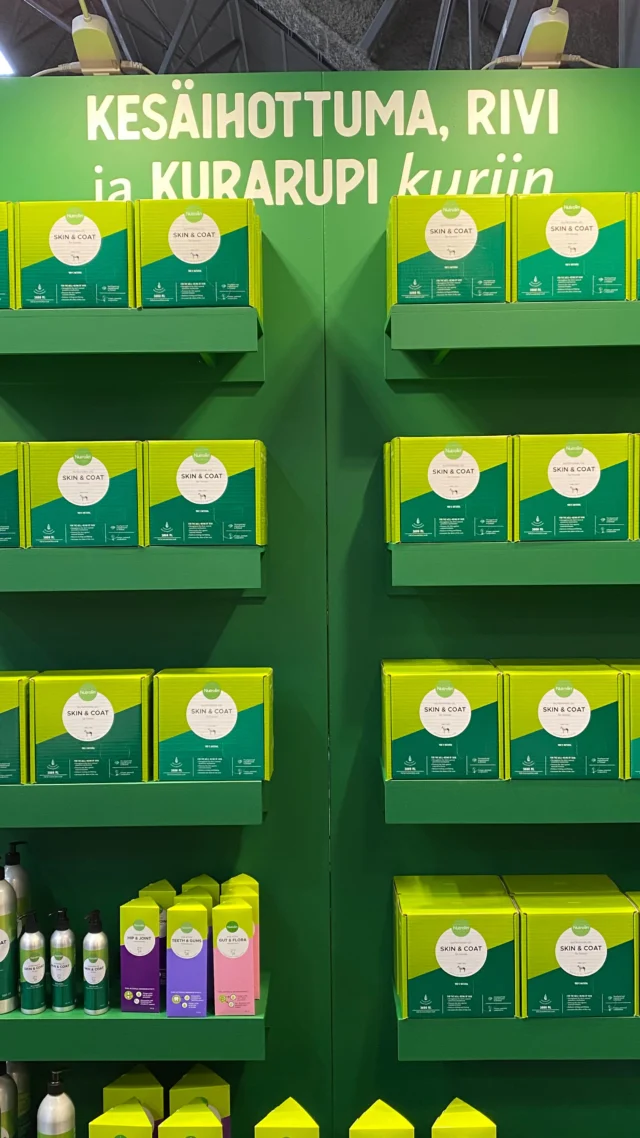 Greetings from Hevoset-messut! 👋🏼If your horse has skin issues, dry coat or seasonal itching, come visit us and discover how targeted fatty acid nutrition can support skin health from within. ✨🐴We’re here all weekend to help you find the right Nutrolin® HORSE product for your horse. Stop by, ask questions and say hello!See you at Hevoset-messut or our website 💚❗️TODAY is the last change to catch sale prices!